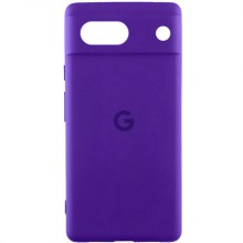 Чехол Silicone Cover Lakshmi Full Camera (AAA) with Logo для Google Pixel 7a – Фиолетовый
