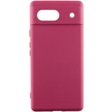 Чехол Silicone Cover Lakshmi Full Camera (AAA) для Google Pixel 7a – Бордовый