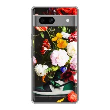 Брендновые Чехлы для Google Pixel 7A - (PREMIUMPrint) (Nike цветы)