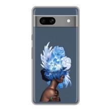 Чехлы (ART) Цветы на Google Pixel 7A (VPrint) (Квіти на голові)