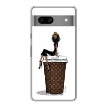 Чехлы Луи Витон для Google Pixel 7A (AlphaPrint - LOUIS VUITTON) (кофе LOUIS VUITTON)