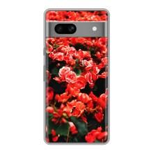 Чохли з квітами для Google Pixel 7A (VPrint) (Квіти червоні)