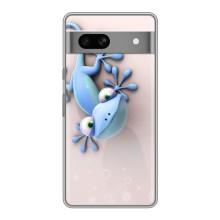 Чехлы с изображением разных животных для Google Pixel 7A (Геккон)