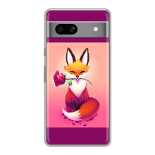Чохли з картинкою Лисичка для Google Pixel 7A (VPrint) (Лиса з трояндою)