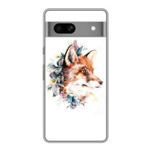 Чохли з картинкою Лисичка для Google Pixel 7A (VPrint) (Лиса в квітах)