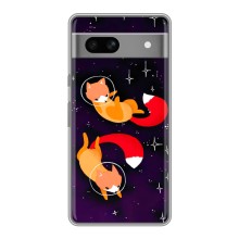 Чохли з картинкою Лисичка для Google Pixel 7A (VPrint) (Лисички космонавти)