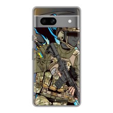 Чехлы с картинкой ЗСУ для Google Pixel 7A (AlphaPrint) (Воїн ЗСУ)
