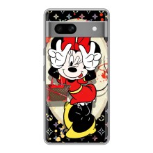 Чехол Disney Mouse Google Pixel 7A (PREMIUMPrint) (Минни peace)