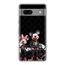 Чехол Disney Mouse Google Pixel 7A (PREMIUMPrint) (Семья Маусов)