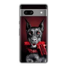 Чехол ДОБЕРМАН для Google Pixel 7A (Доберман злой)