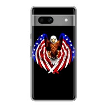 Чохол Прапор USA для Google Pixel 7A (Крила США)