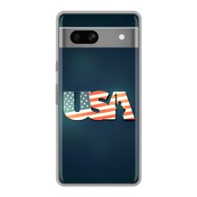 Чохол Прапор USA для Google Pixel 7A (USA)