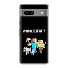 Чохол Майнкрафт на Google Pixel 7A (AlphaPrint) Minecraft (герої Minecraft)