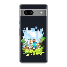 Чохол Майнкрафт на Google Pixel 7A (AlphaPrint) Minecraft (персонажі Minecraft)