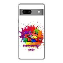 Чохли Амонг Ас для Google Pixel 7A (AlphaPrint) (Яскравий АмонгАс)