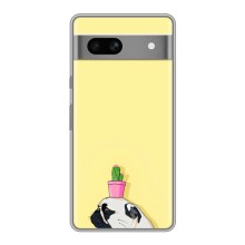 Бампер для Google Pixel 7A с картинкой "Песики" – Кактус на голове