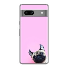 Бампер для Google Pixel 7A с картинкой "Песики" – Собака на розовом
