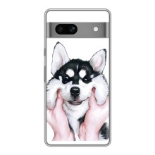 Бампер для Google Pixel 7A с картинкой "Песики" – Собака Хаски