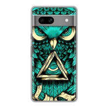 Чохол з пташками на Google Pixel 7A (VPrint) (Сова з оком)