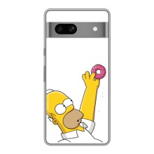 Чjхол з Сімпсонами для Google Pixel 7A (VPrint) (Гомер з пончиком)