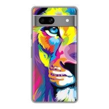 Чохол з картинкою ЛЕВ для Google Pixel 7A (VPrint) (Яскравий Лев)