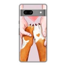 Чехол (ТПУ) Милые собачки для Google Pixel 7A (Любовь к собакам)