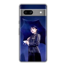 Чохли Венсдей на Google Pixel 7A Уенсдей (AlphaPrint) (Венздей з парасолькою)