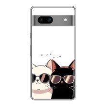 Чохол з малюнком кіт на Google Pixel 7A (Коти в окулярах)