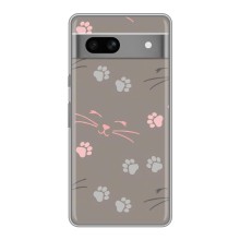 Чохол з малюнком кіт на Google Pixel 7A (Лапи і вуса)