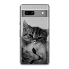 Чохол з малюнком кіт на Google Pixel 7A (Пара котів)