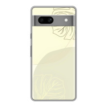 Чохол квітковий дизайн для Google Pixel 7A – Зелений фон