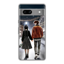 Чехол с дизайном Венздей 2 на Google Pixel 7A – Уэнсдей и Тайлер