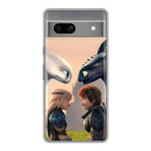 Чехол как приручить дракона на Google Pixel 7A – Гикавка и Астрид