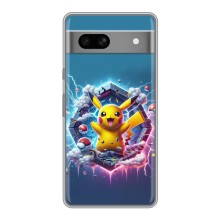 Чохол з Пікачу на Google Pixel 7A (Лого Пікачу)