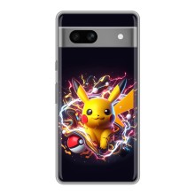 Чохол з Пікачу на Google Pixel 7A (Пікачу з м'ячем)
