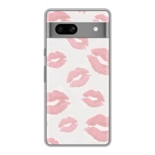 Чохол з розовим принтом для Google Pixel 7A (Рожеві губи)