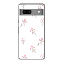 Чохол з розовим принтом для Google Pixel 7A (Рожеві квіти)