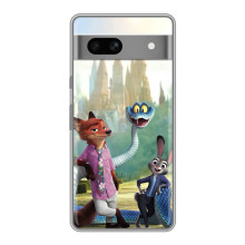 Чехол Зоотрополіс на Google Pixel 7A – Ник Джуди и змея