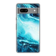 Мраморний чехол на Google Pixel 7A (VPrint) (Блакитний мрамор)