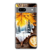 Чехол с уникальным дизайном «Осень с кофе» для Google Pixel 7A – Осенне-зимнее кофе