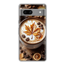 Чехол с уникальным дизайном «Осень с кофе» для Google Pixel 7A – Пряный кофе