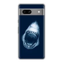 Силиконовый бампер с картинкой животных для Google Pixel 7A (Пасть Акулы)
