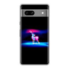 Силиконовый бампер с картинкой животных для Google Pixel 7A (Яркий олень)