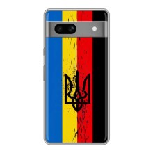 Украинские Чехлы для Google Pixel 7A с картинкой УПА (AlphaPrint) (Прапор УПА)