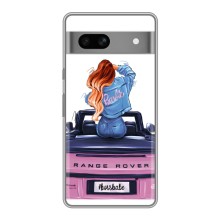 Силиконовый Чехол на Google Pixel 7A с картинкой Стильных Девушек – Девушка на машине