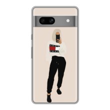 Силиконовый Чехол на Google Pixel 7A с картинкой Стильных Девушек – Стильная