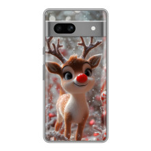 Яркий чехол для Google Pixel 7A с Зимними Оленятами