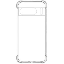 TPU чохол GETMAN Ease logo посилені кути Full Camera для Google Pixel 8 Pro – Прозорий