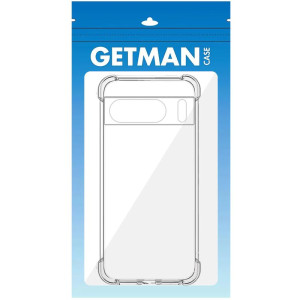 TPU чохол GETMAN Ease logo посилені кути Full Camera для Google Pixel 8 Pro – Прозорий
