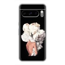 Чехлы (ART) Цветы на Google Pixel 8 Pro (VPrint) (Білі квіти)